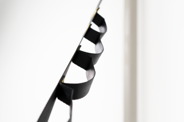 Close-up of the Moon Straps (2-Pack) daisy-chain loops along the black webbing
